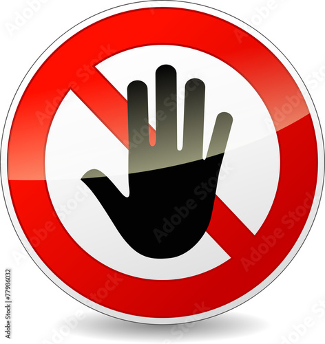 do not enter sign