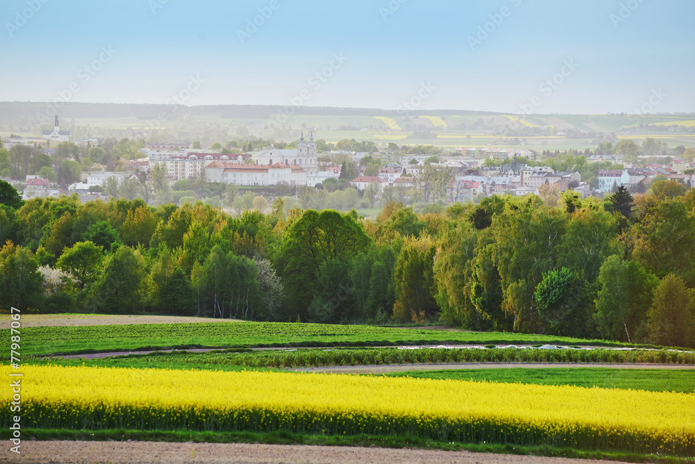 Fototapeta premium Wiosenna panorama miasta Krasnystaw