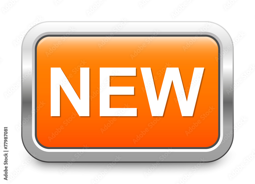 NEW – orange metallic button NEW – orange metallic button