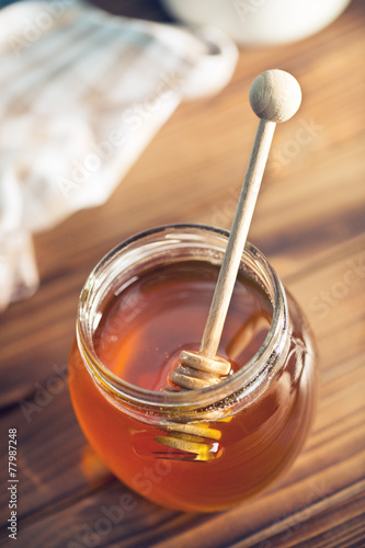 sweet honey on dipper
