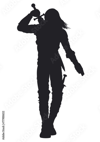 Warrior man silhouette