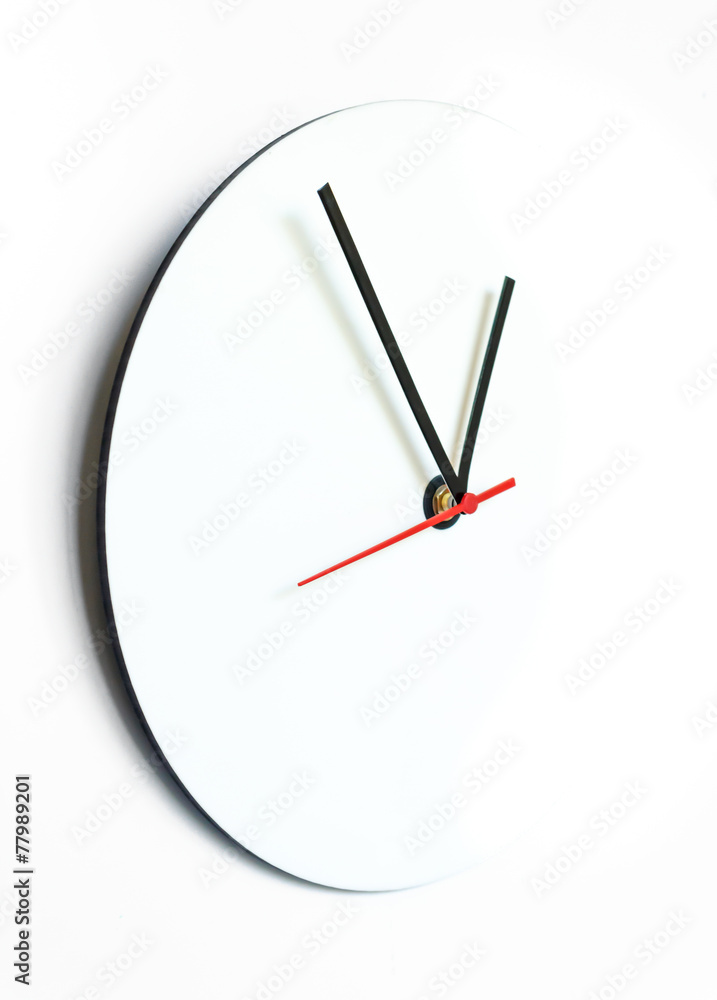 Abstract half clock on the white background Abstract half clock on the white background
