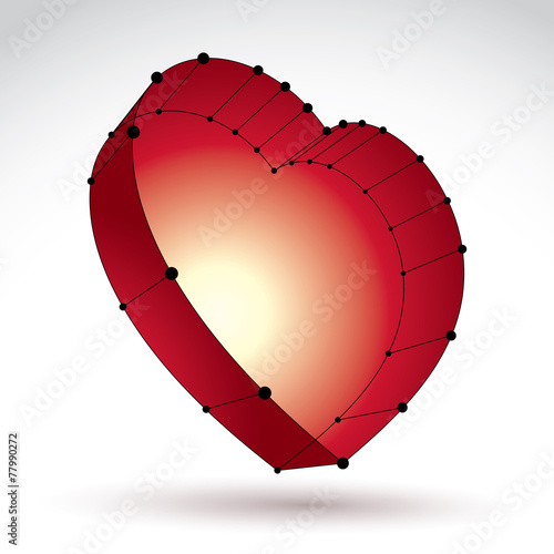 3d mesh stylish web red lov...