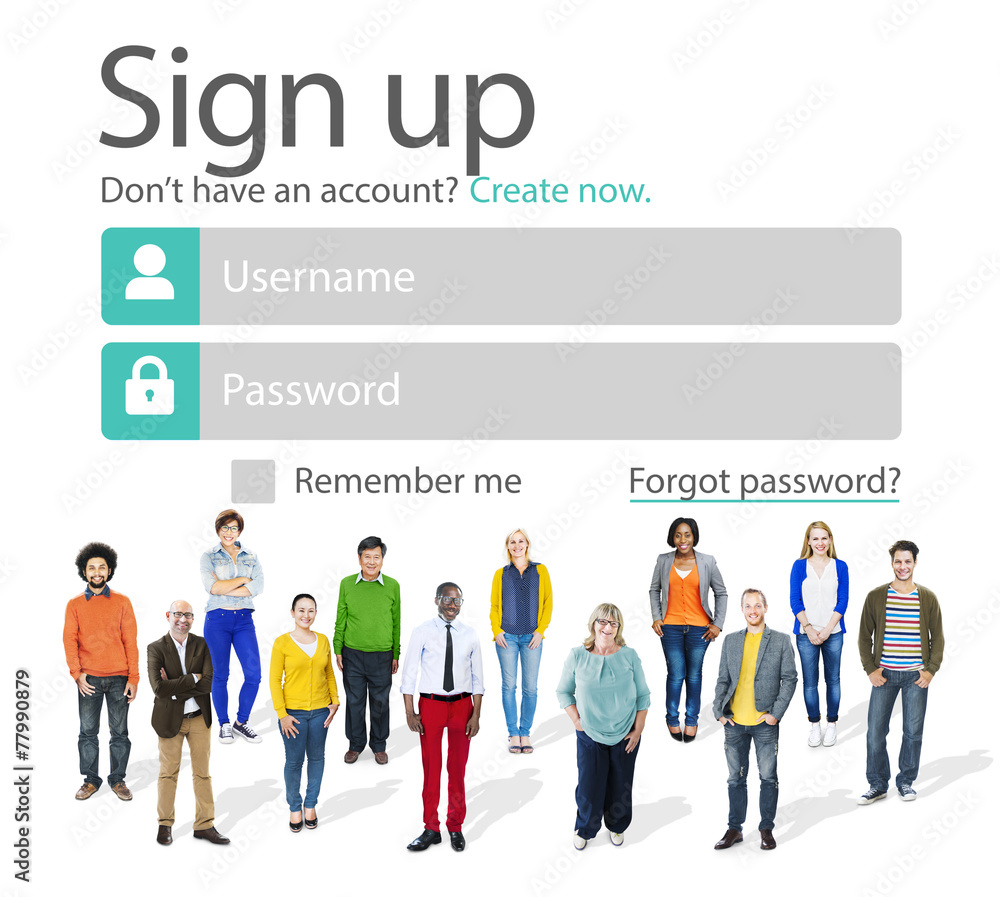 Sign Up Register Online Internet Web Concept Sign Up Register Online Internet Web Concept