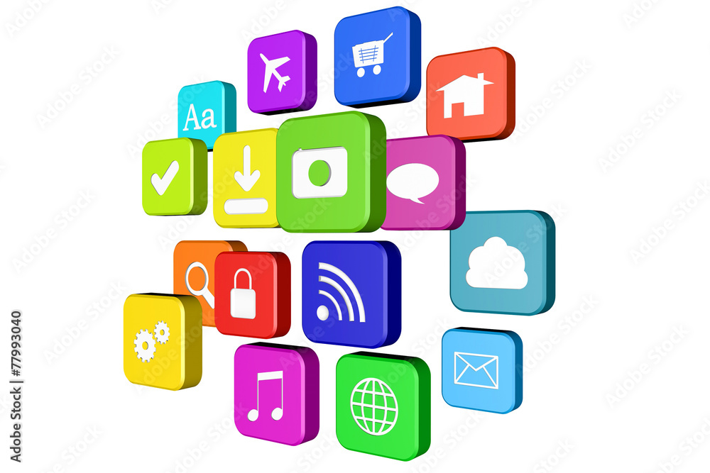 application concept on white background application concept on white background