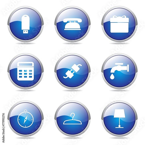 House Equipments Blue Vector Button Icon Design Set Free Download House Equipments Blue Vector Button Icon Design Set - GFXLoad