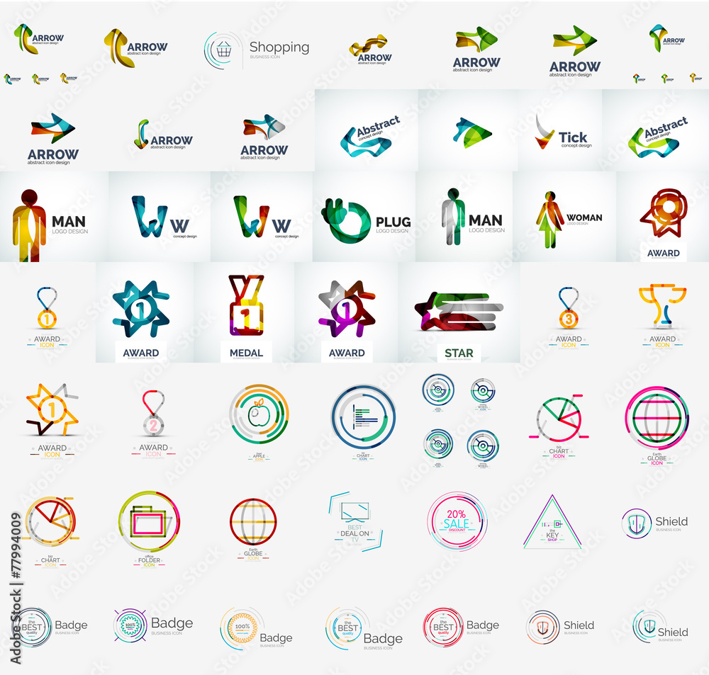 Abstract company logo vector collection Abstract company logo vector collection