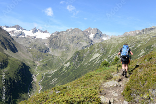 Aufstieg zu den Mutterberger Seen, Stubaier Alpen