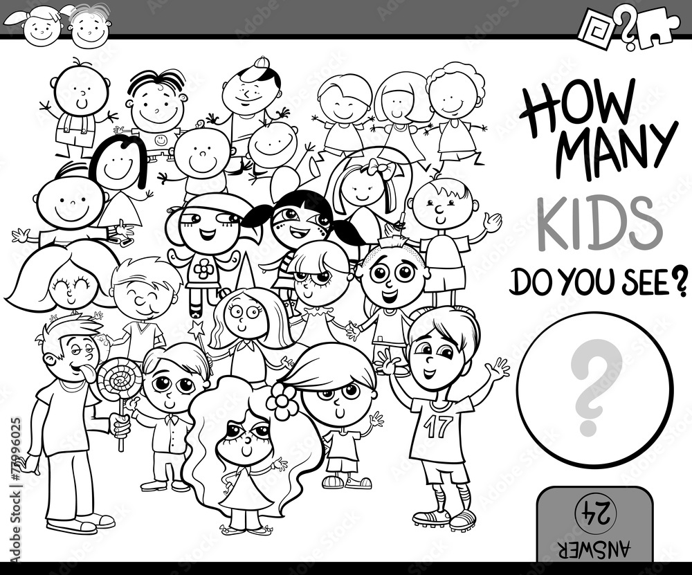 counting game cartoon coloring page counting game cartoon coloring page