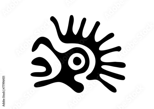 Black head monster, vector