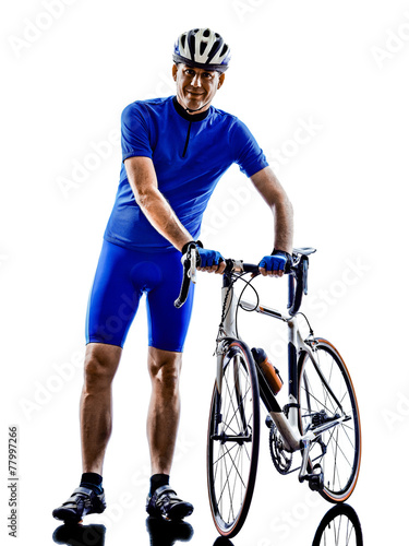 Fototapeta Naklejka Na Ścianę i Meble -  cyclist silhouette