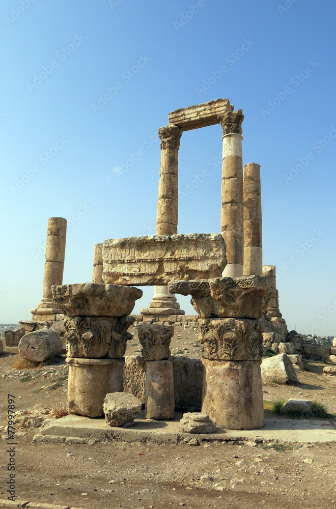 Temple of Hercules on the Citadel hill in Amman