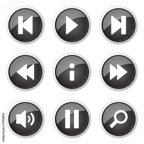 Multimedia Controller Black Vector Button Icon Design Set Free Download Multimedia Controller Black Vector Button Icon Design Set - GFXLoad