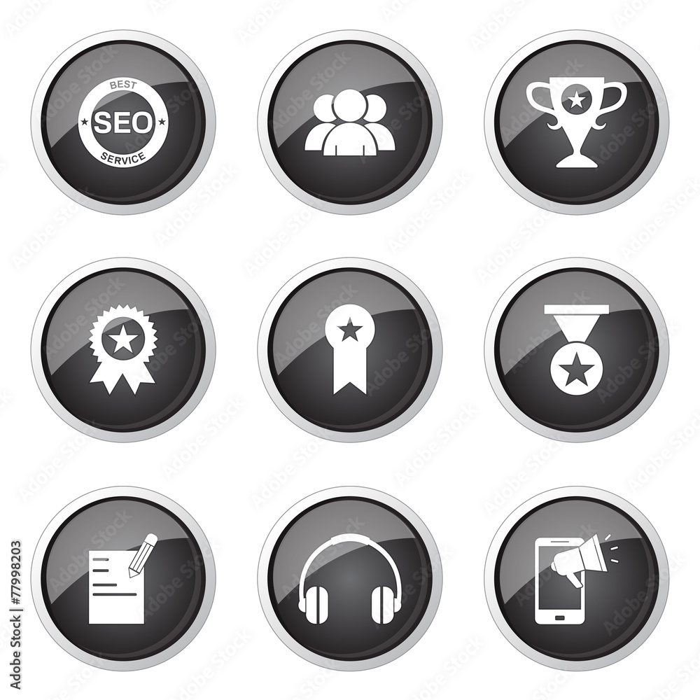 SEO Internet Sign Black Vector Button Icon Design Set 9 SEO Internet Sign Black Vector Button Icon Design Set 9