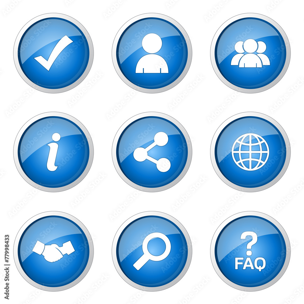 Web Internet Blue Vector Button Icon Design Set 2 Web Internet Blue Vector Button Icon Design Set 2