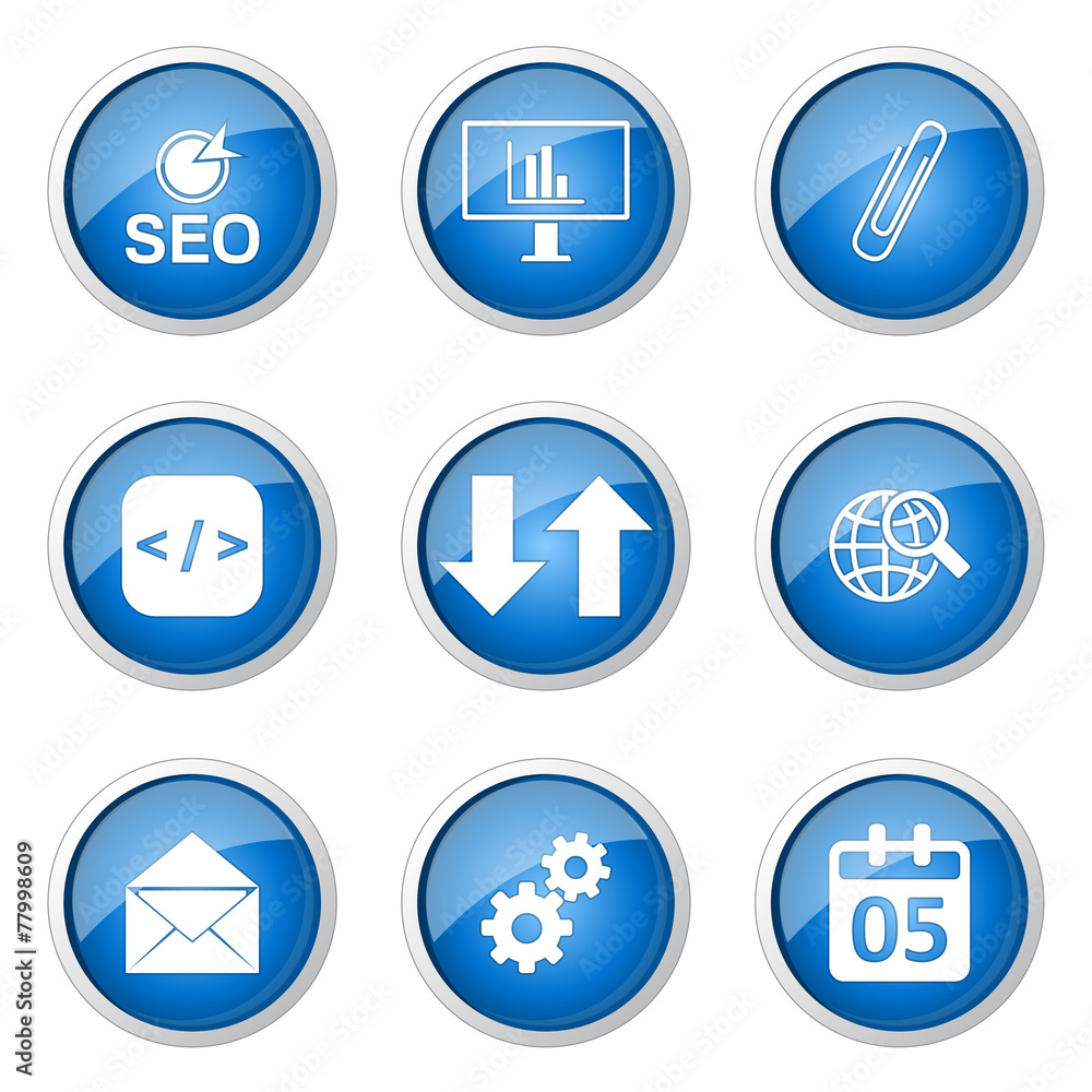 SEO Internet Sign Blue Vector Button Icon Design Set 6 SEO Internet Sign Blue Vector Button Icon Design Set 6