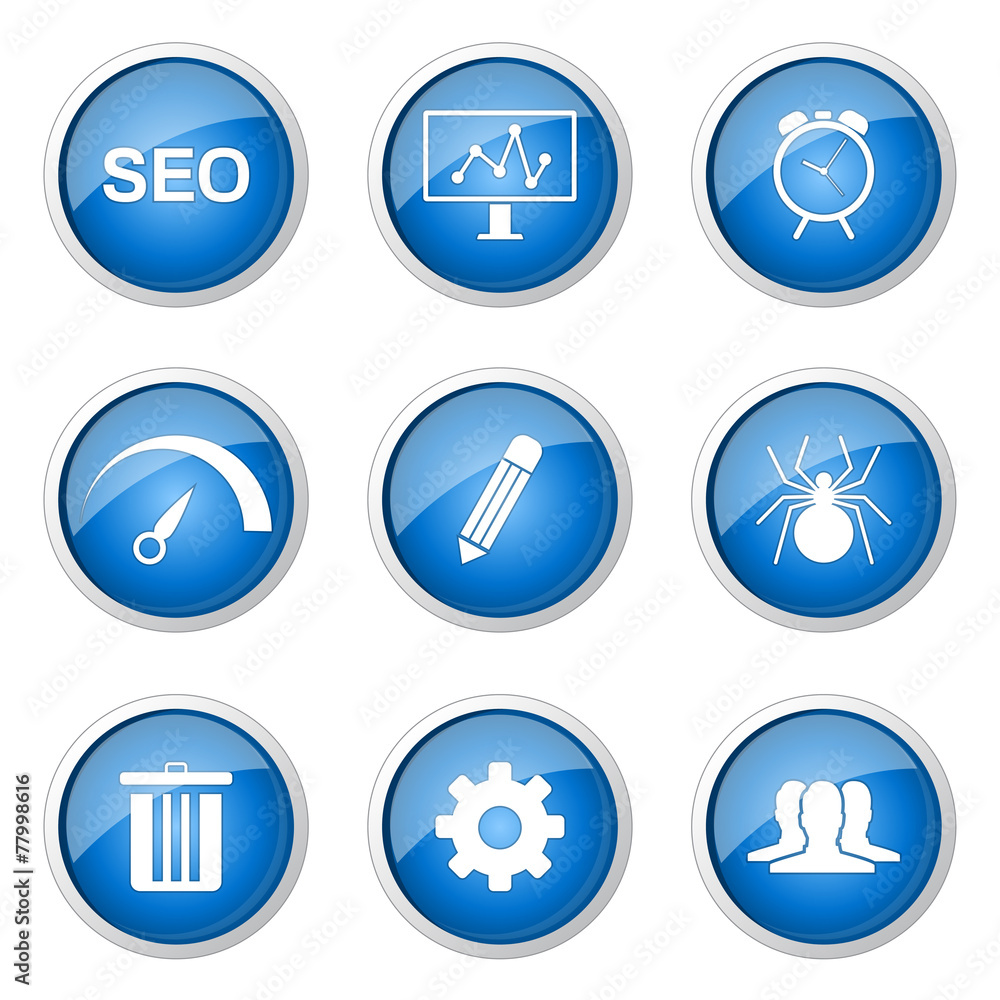 SEO Internet Sign Blue Vector Button Icon Design Set 8 SEO Internet Sign Blue Vector Button Icon Design Set 8