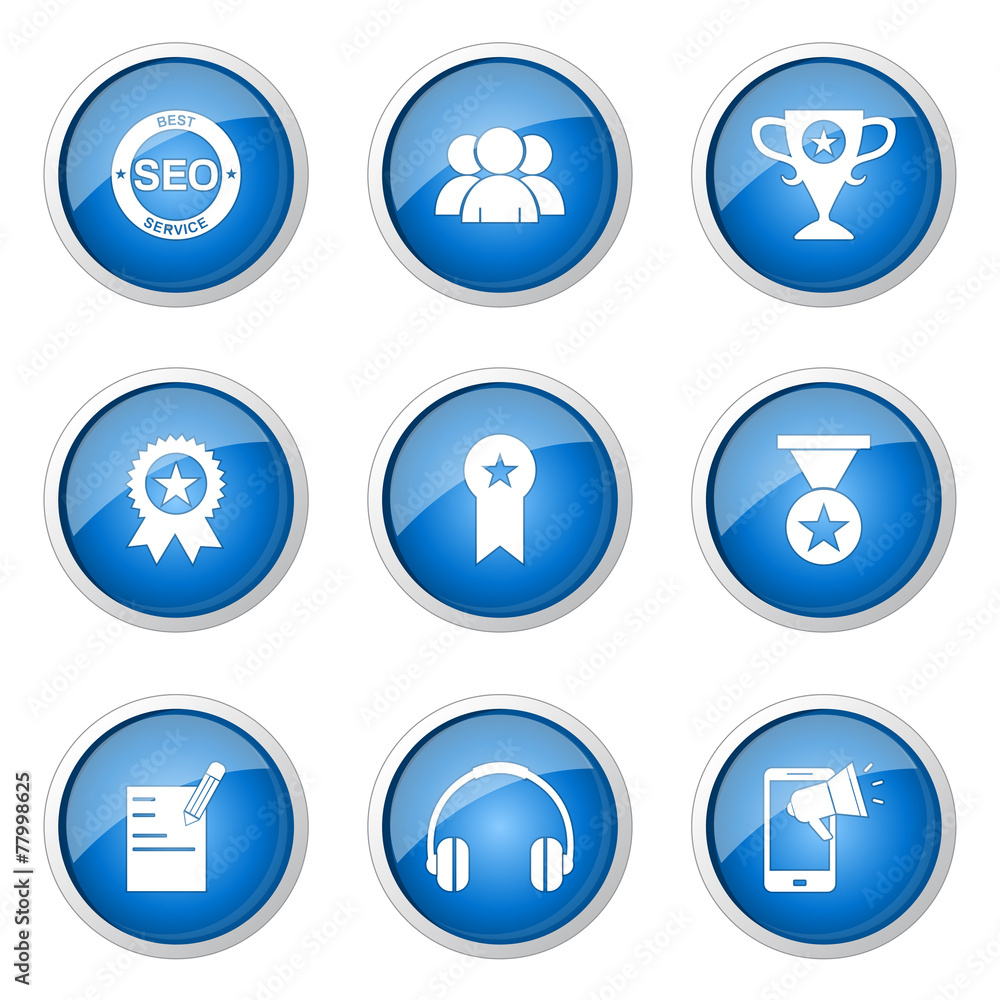 SEO Internet Sign Blue Vector Button Icon Design Set 9 SEO Internet Sign Blue Vector Button Icon Design Set 9