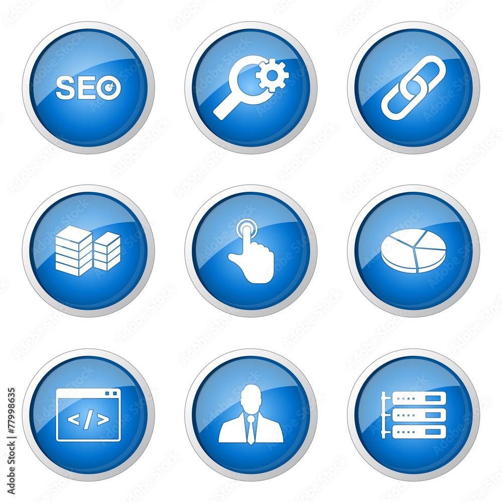 SEO Internet Sign Blue Vector Button Icon Design Set 11 SEO Internet Sign Blue Vector Button Icon Design Set 11