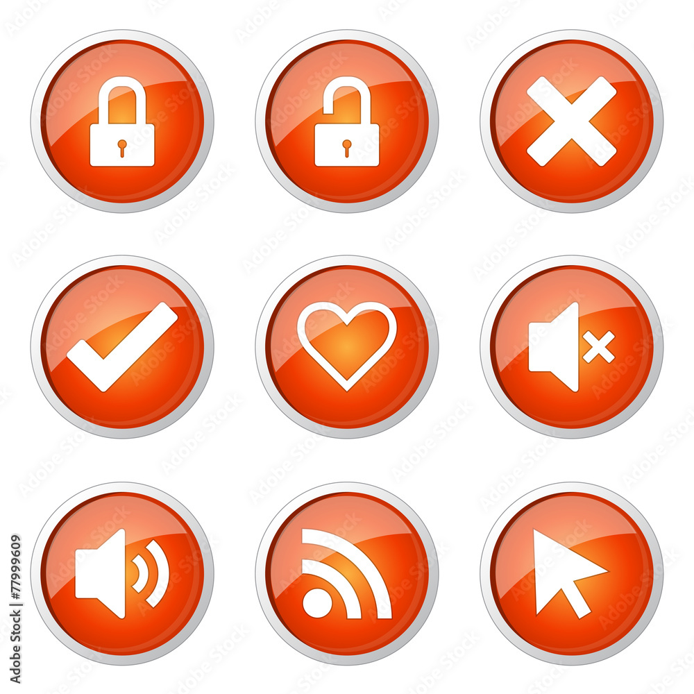 SEO Internet Sign Orange Vector Button Icon Design Set 4 SEO Internet Sign Orange Vector Button Icon Design Set 4