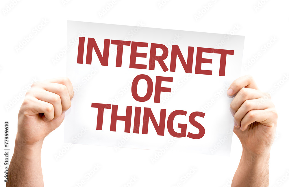 Internet of Things card isolated on white background Internet of Things card isolated on white background