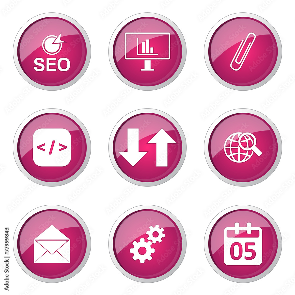 SEO Internet Sign Pink Vector Button Icon Design Set 6 SEO Internet Sign Pink Vector Button Icon Design Set 6