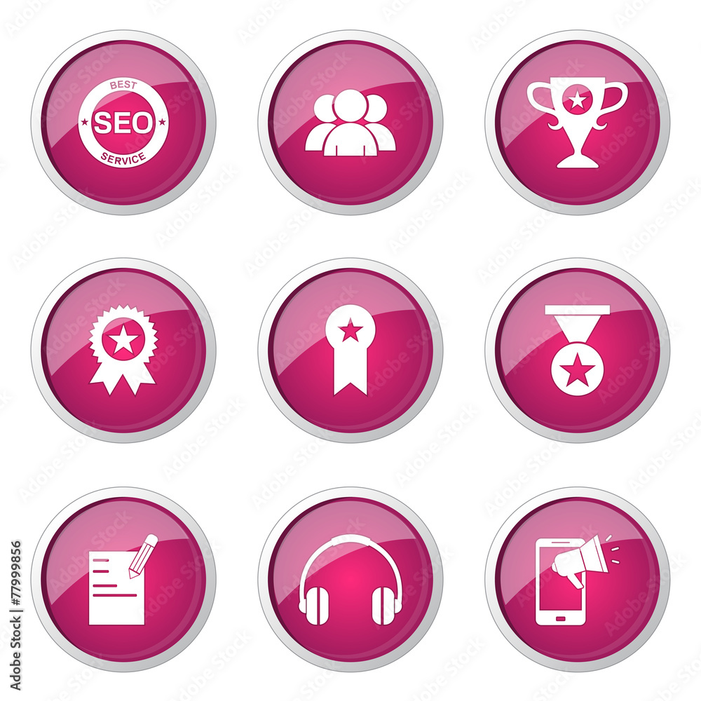 SEO Internet Sign Pink Vector Button Icon Design Set 9 SEO Internet Sign Pink Vector Button Icon Design Set 9