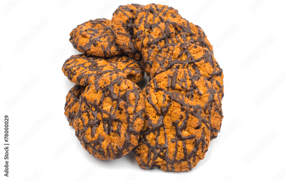 Chocolate chip cookies with peanuts isolated Chocolate chip cookies with peanuts isolated