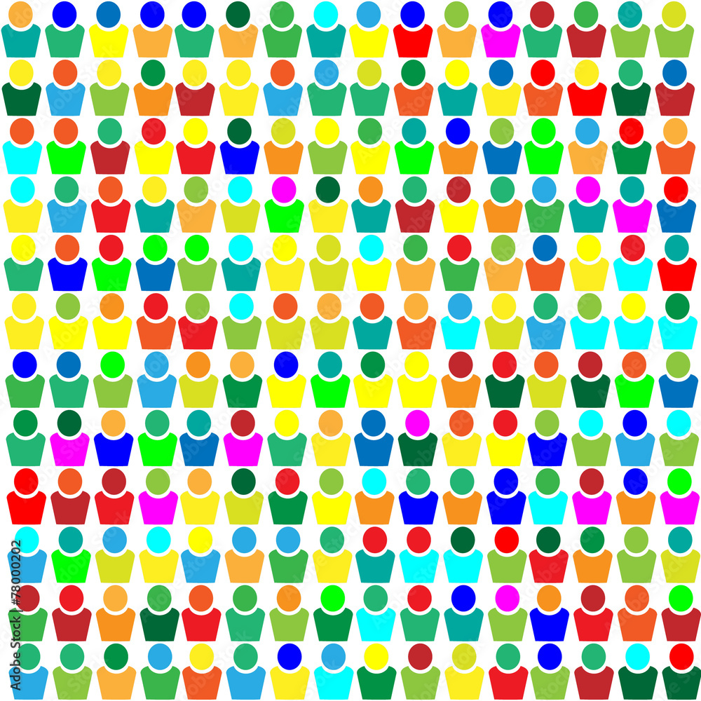 Pattern of human icons Pattern of human icons
