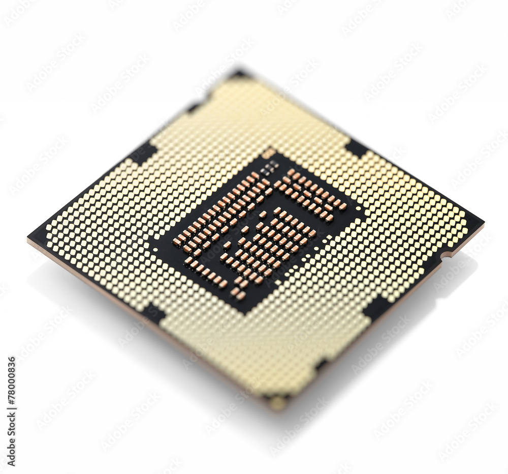 central processing unit, Gold CPU, Shallow depth of field central processing unit, Gold CPU, Shallow depth of field