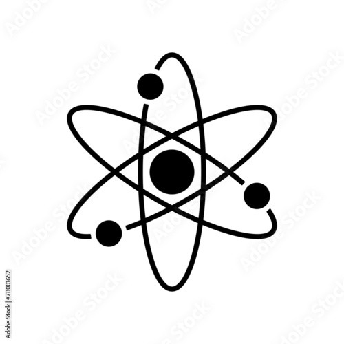 The atom icon. Atom symbol. Flat
