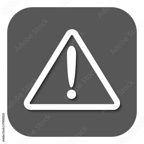 The attention icon. Danger symbol. Flat