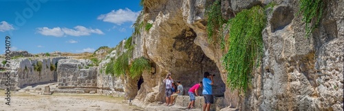 Fotografie Byzantine tomb above the Greek theater, Syracuse, Sicily.