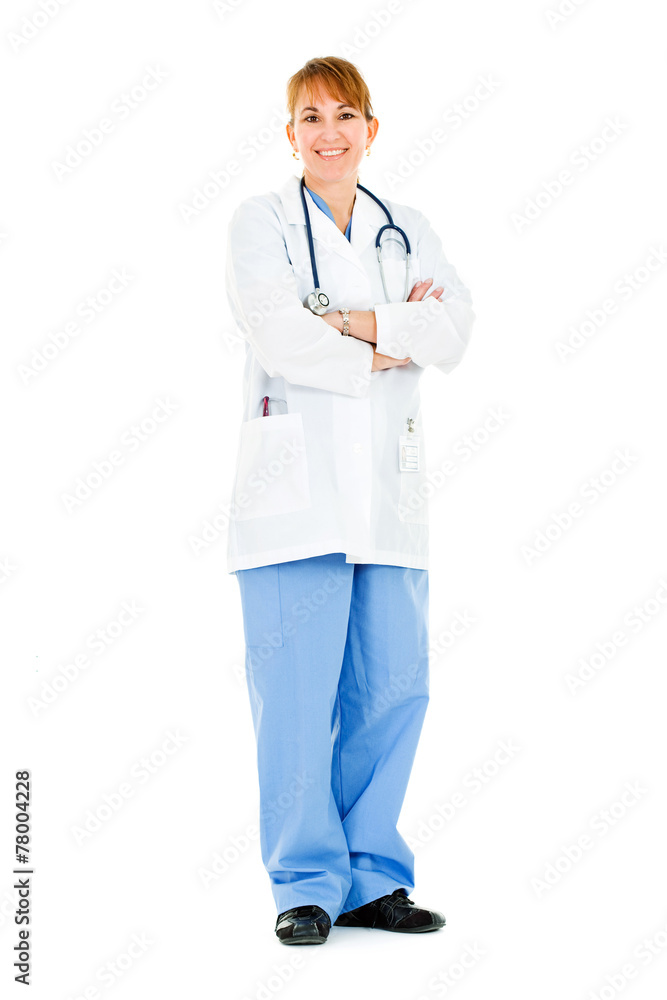 Occupations: Confident Doctor on White Occupations: Confident Doctor on White