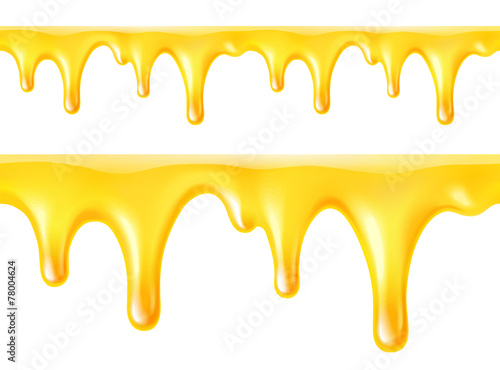 Fototapeta Naklejka Na Ścianę i Meble -  Honey drips. Seamless vector