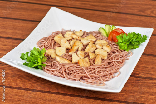 pasta with chicken meat