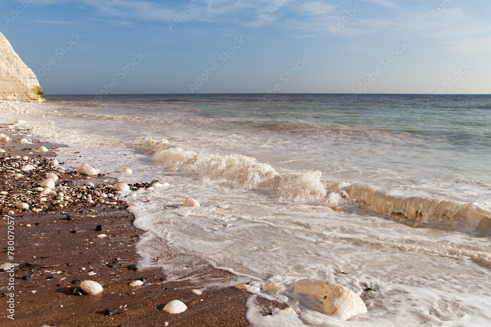 Ταπετσαρία English chanel coast at Seven Sisters chalk cliffs, England.