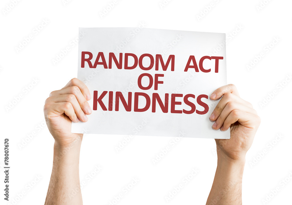Random Act of Kindness card isolated on white background Random Act of Kindness card isolated on white background