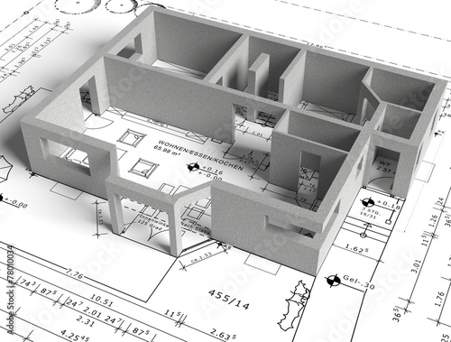 Hausplan Betonbau