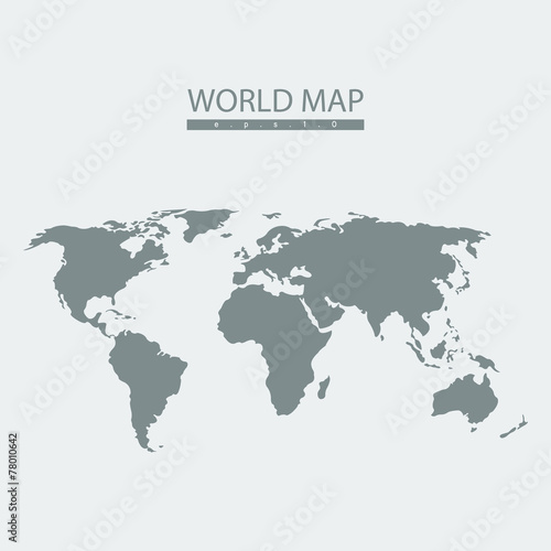 Vector world map atlas.