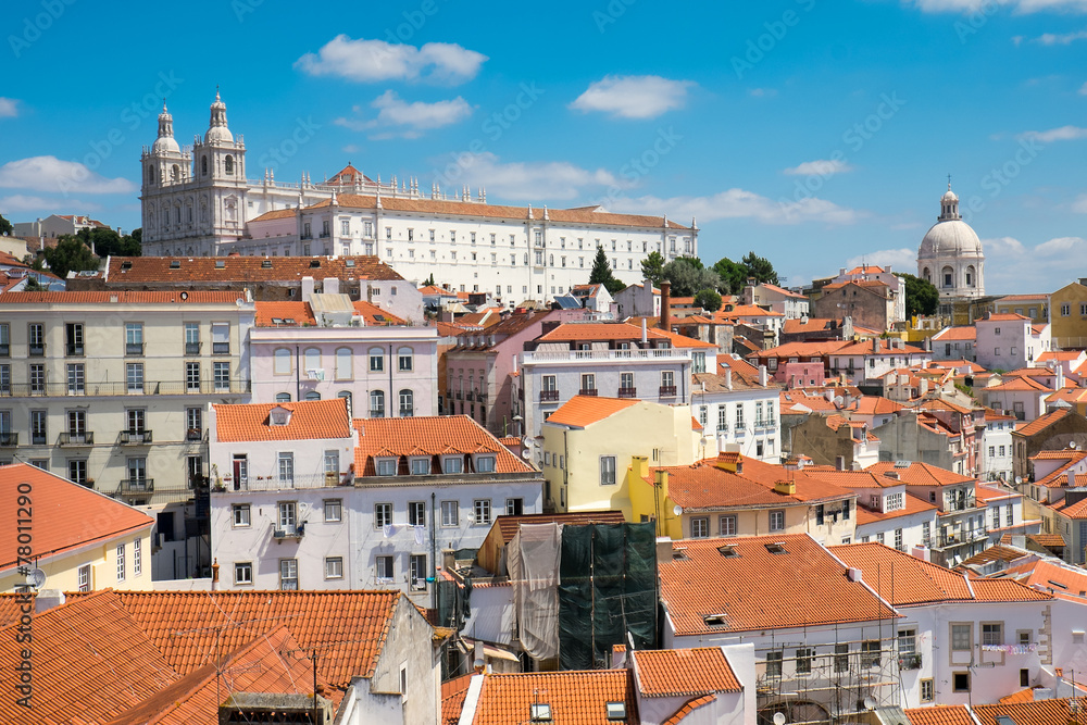 The old Alfama quarter in Lisbon, Portugal