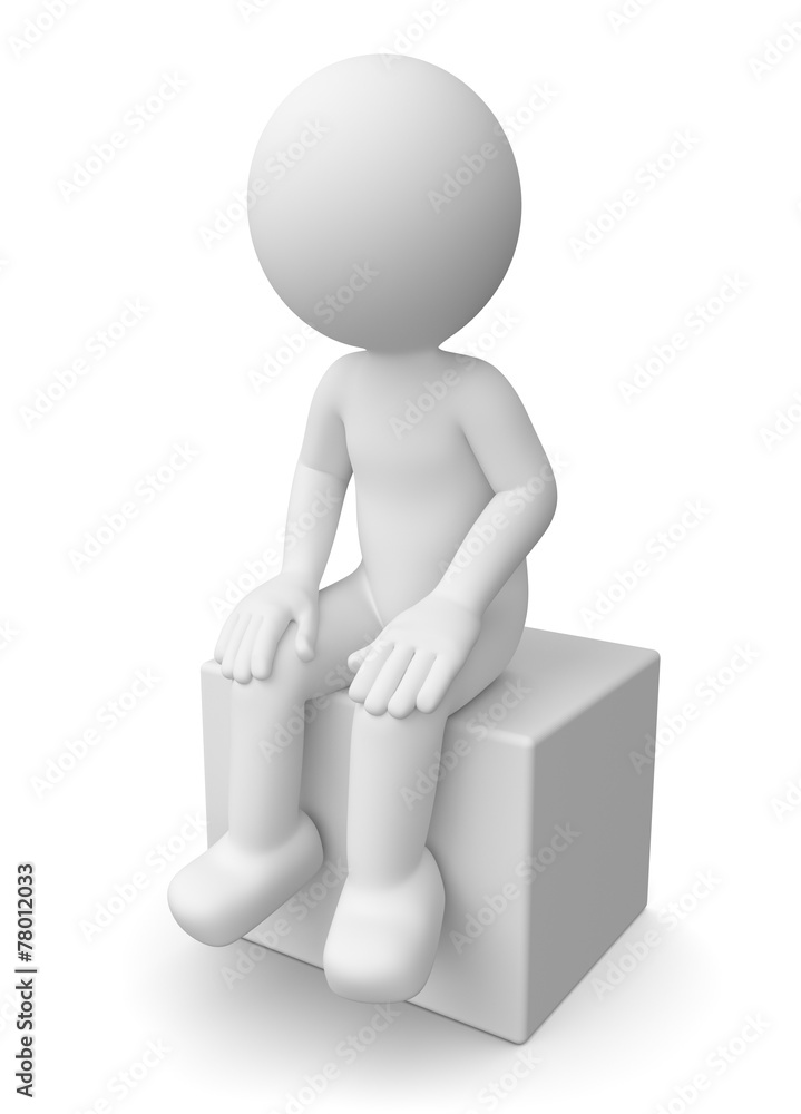 3d männchen sitzend 3d männchen sitzend