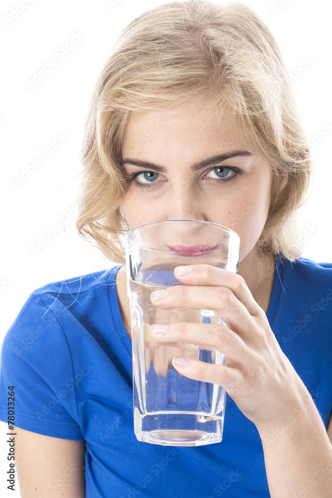 Model Released. Healthy Young Woman Drinking a Glass of Water Model Released. Healthy Young Woman Drinking a Glass of Water
