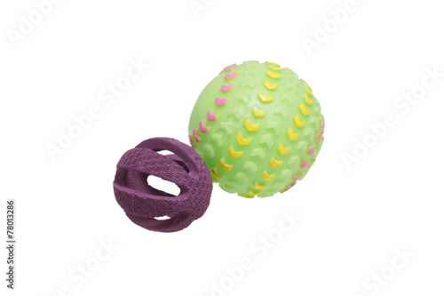 Two toys for dogs. Balls.