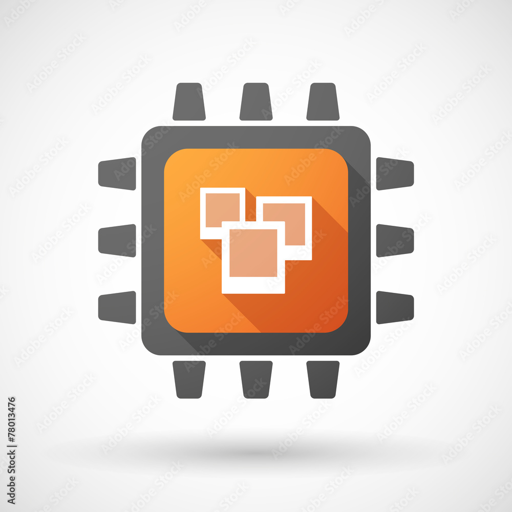 CPU icon with a bunch of photos