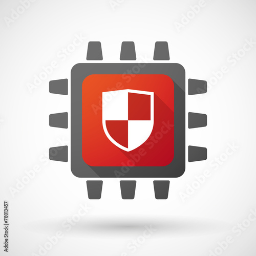 CPU icon with a shield