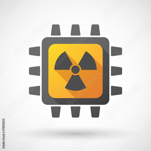 CPU icon with a radioactivity sign