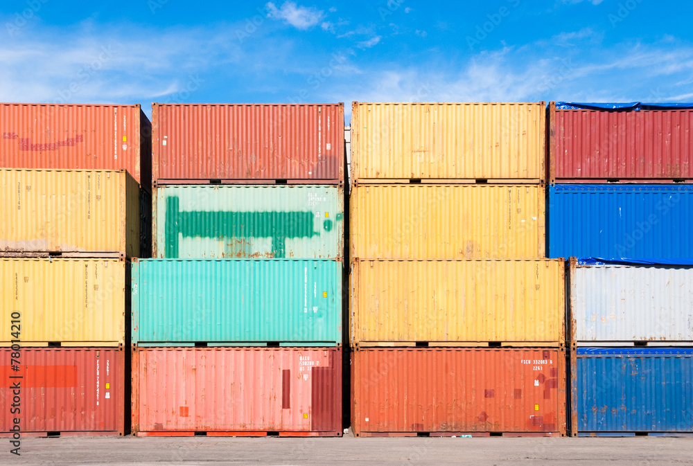 Fototapeta premium Colored containers