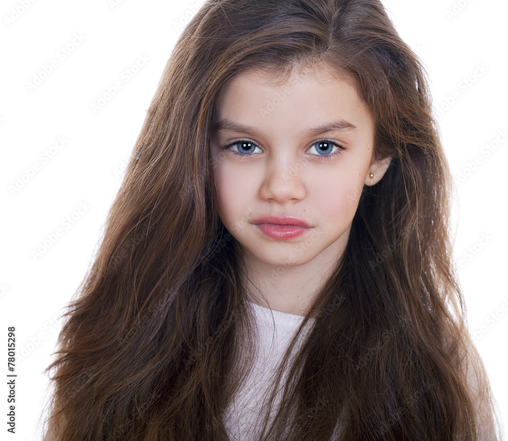 Portrait of a charming little girl smiling at camera Portrait of a charming little girl smiling at camera