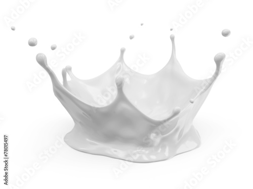 Milk Crown Splash isolated on white background